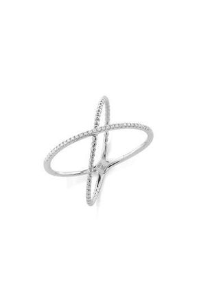Bony Levy Liora Diamond Crossover Ring in 18K White Gold at Nordstrom Rack, Size 7