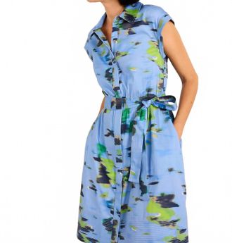 Nic+Zoe Water Lilies Camille Dress In Blue Multi