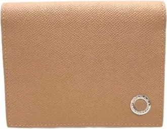 Bulgari Vintage, unisex, Bruin, ONE Size, Leer, Pre-owned Business card case