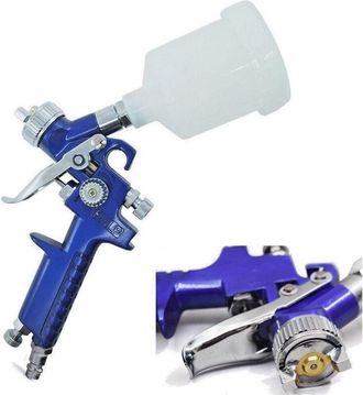 Trade Shop Trade Shop - Pistola Aerografo Spray Gun Serbatorio Verniciatura Innesto Rapido 125 Ml H2000p