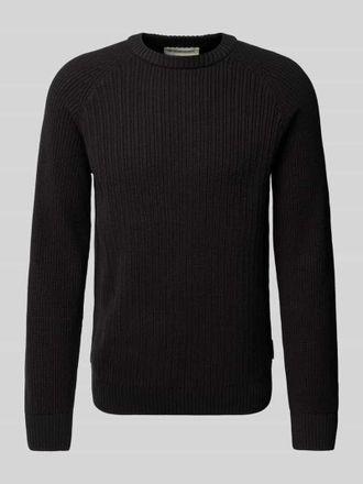 Tom Tailor Denim Regular Fit Strickpullover aus Baumwoll-Mix mit Strukturmuster in Black, Gr&ouml;&szlig;e S