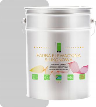 OEM Pintura De Silicona Para Fachadas, Gris Plata 7047, Tono Gris, 10 L