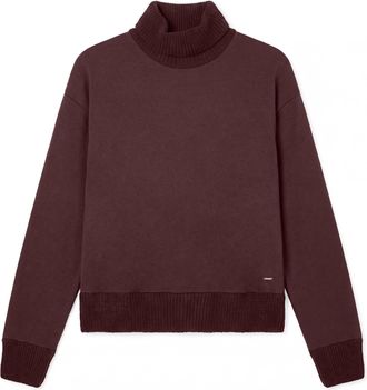 Freddy Felpa donna comfort con collo alto e dettagli in tricot