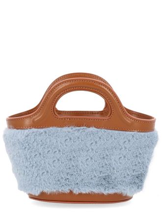 Marni Womens Micro Tropicalia Bag Azure Polyester Leather Handbags Hand
