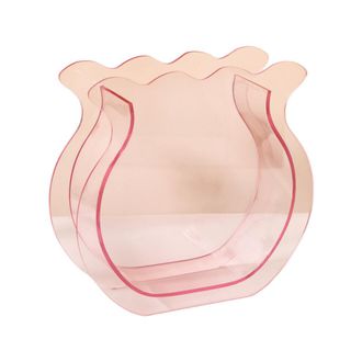 OEM Jarrones De Acr&iacute;lico Transparente Irrompibles Con Dise&ntilde;o Rosa