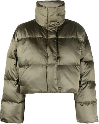 Calvin Klein Puffer & Down Jas - Dames - Winterjassen - Groen - L - Nylon - Jassen