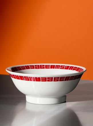Beams Red rim ramen bowl