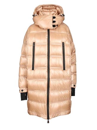 Moncler Rochelairs Long Down Jacket With Hood Coats Rose-Donna