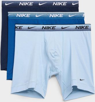 Nike Mens 6 blue expression boxer briefs Essential Cotton Stretch 3-pack