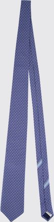Ferragamo Monogram Gancini Pattern Organic Silk Tie