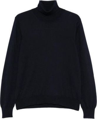 Tagliatore Miles Turtleneck Sweater - Heren - Coltruien - Blauw - L - Wol - Truien & Vesten