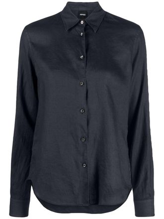 Aspesi Linnen blouse - Blauw