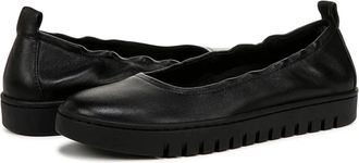 Vionic Womens Vionic Uptown J2129L1001 Ballet Flat Black Leather Slip On Shoes ZAP1747