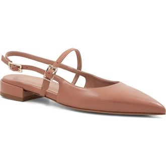 Bruno Magli Martina Slingback Mary Jane Pointed Toe Flat in Tan at Nordstrom Rack, Size 10.5