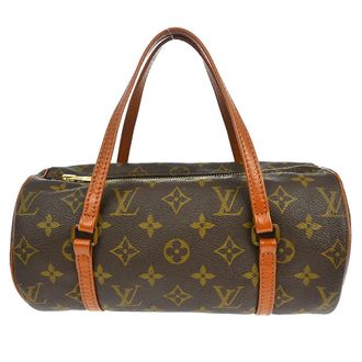 Louis Vuitton Papillon Handbag Monogram Canvas Brown Canvas Handbag (Pre-Owned)