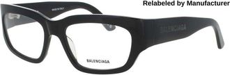Balenciaga Ladies Black Rectangular Eyeglass Frames BB0334O00154R