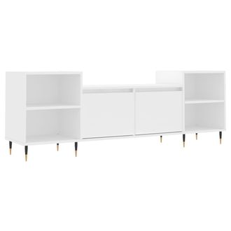 vidaXL Vidaxl - Mueble Para Tv Madera Contrachapada Blanco 160x35x55 Cm