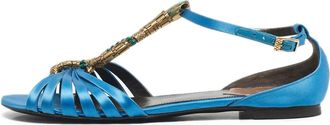 Roberto Cavalli Sandali con cinturino a T - Blu