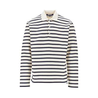 Junya Watanabe Striped interlock jersey polo shirt Man XL