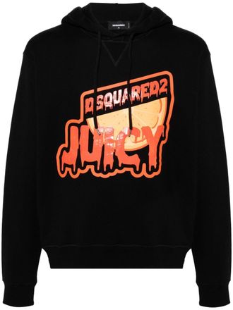 Dsquared2 Juicy katoenen hoodie met logoprint - Zwart
