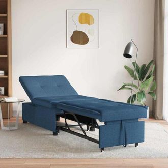 vidaXL Sof&aacute; Cama Azul 194 X 67 X 37 Cm Tela Vidaxl