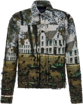 Junya Watanabe Multicolor Jacquard Shirt Collar Jacket