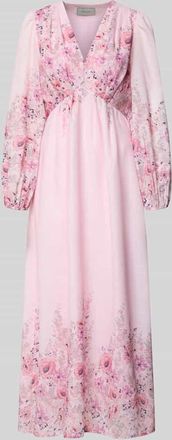 Neo Noir Neo Noir Maxikleid mit V-Ausschnitt Modell SILFI in Rosa, Gr&ouml;&szlig;e 34