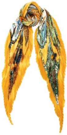 Herm&egrave;s Pre-owned Scarves, female, Yellow, Size: ONE SIZE Pre-owned Silk Scarf