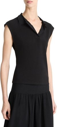 Vince Cap Sleeve Polo Shirt