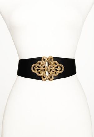 Raina Christian Corset Leather Belt in Black at Nordstrom, Size Small/medium