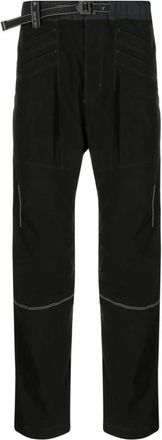 And Wander Slim-fit Trousers, male, Black, XL, Black Logo Waistband Straight-Leg Trousers