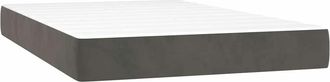 vidaXL Vidaxl - Colch&oacute;n Muelles Ensacados Terciopelo Gris Oscuro 120x200x20 Cm