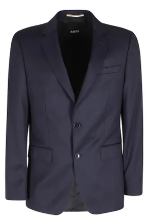BOSS Dark Blue H Huge B1 Slim Fit Single-Breasted Wool Blazer