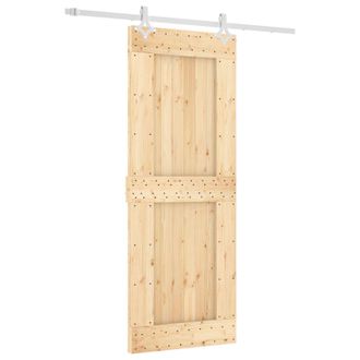 vidaXL Puerta Corredera Natural Y Blanco 80 X 210 Cm Vidaxl