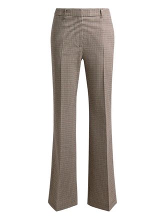 Etro bootcut gingham trousers - Brown