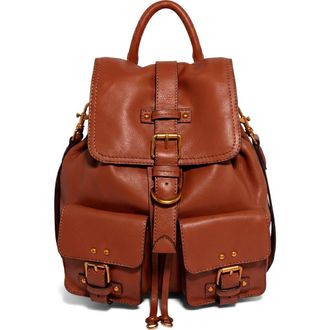 Aim&eacute;e The Saddle Up Leather Backpack in Nutshell at Nordstrom Rack