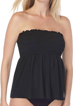 Magic Suit By Miraclesuit Kelly Bandeau Tankini Top In Black