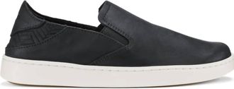 Olukai Womens Pehuea Leather Sneakers In Onyx/onyx