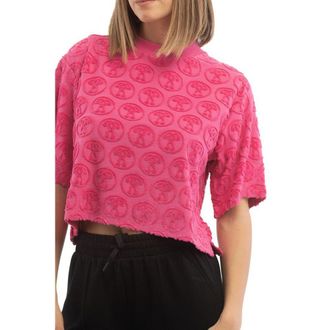Moschino Womens Fuchsia Cotton T-Shirt