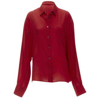 Haider Ackermann polka dot print relaxed oversized shirt