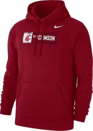 Nike Washington State Made of Crimson Nike Mens College Pullover Hoodie in Red | M31777P231WSTU-CRM
