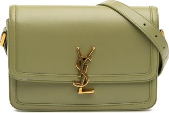 Saint Laurent Pre-owned Womens Solferino Crossbody Bag - Sage Green Leather - One Size