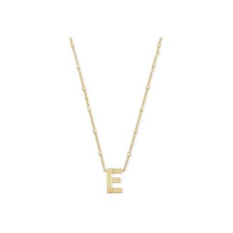 Kendra Scott Letter E Pendant Necklace - Gold Metal