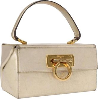 Ferragamo Pre-owned Mini Handtas - Dames - Vintage Mini Tas - Geel - ONE Size - Leer - Vintage