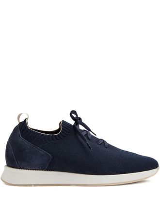 Aur&eacute;lien slip-on knitted sneakers - Blauw