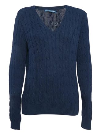 Polo Ralph Lauren Pre-owned kabelgebreide trui - Blauw