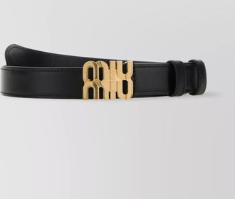 Miu Miu leather belt with adjustable length and single loop