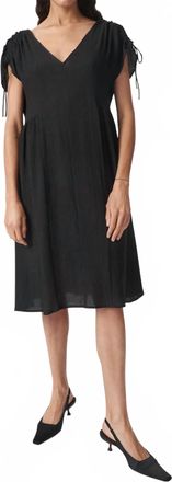 Soaked In Luxury Kehlani Open Back Short Sleeve Dress In Black