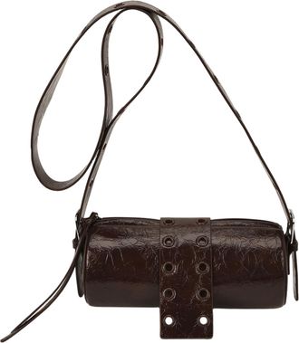 Generic Cymwer Women PU Leather Shoulder Bag Vintage Cylinder Bag Handbag for Daily Use(Coffee) (Coffee)