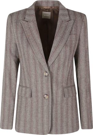 Kiltie Grey Lapis Wool-Blend Blazer